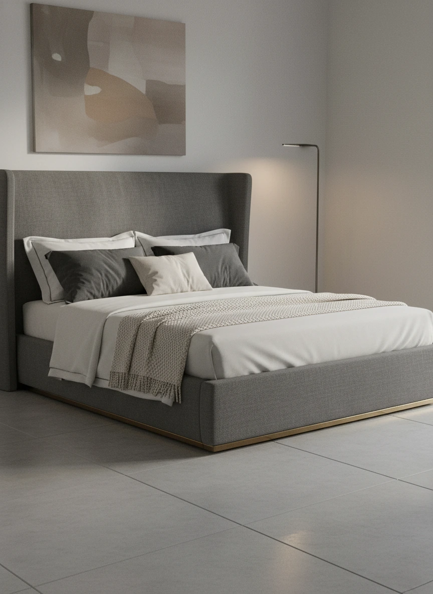 Upholstered Bed view